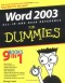 Word 2003 All-in-One Desk Reference for Dummies